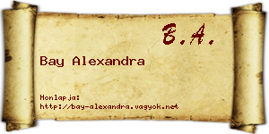 Bay Alexandra névjegykártya